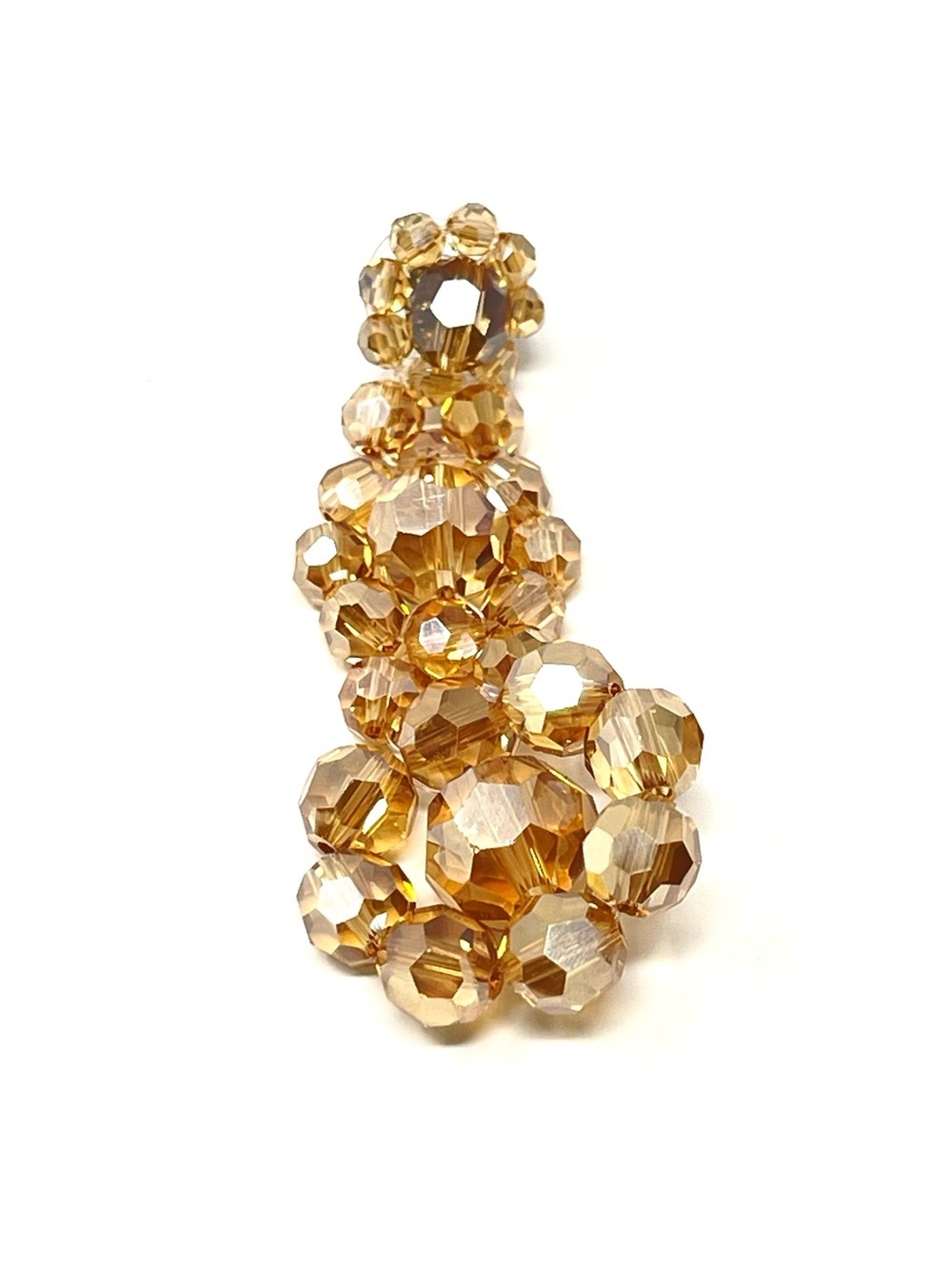 New Anthropologie Floral Beaded Drop Earrings - Picture 3 of 4